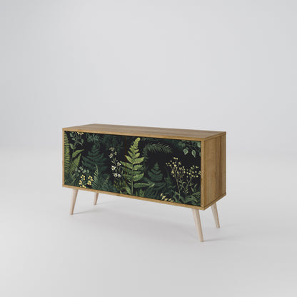 FERN FLOWERS Kompakt TV-bänk med 2 dörrar