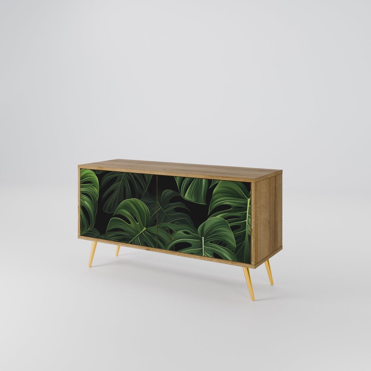 INFINITE MONSTERA Kompakt TV-bänk med 2 dörrar