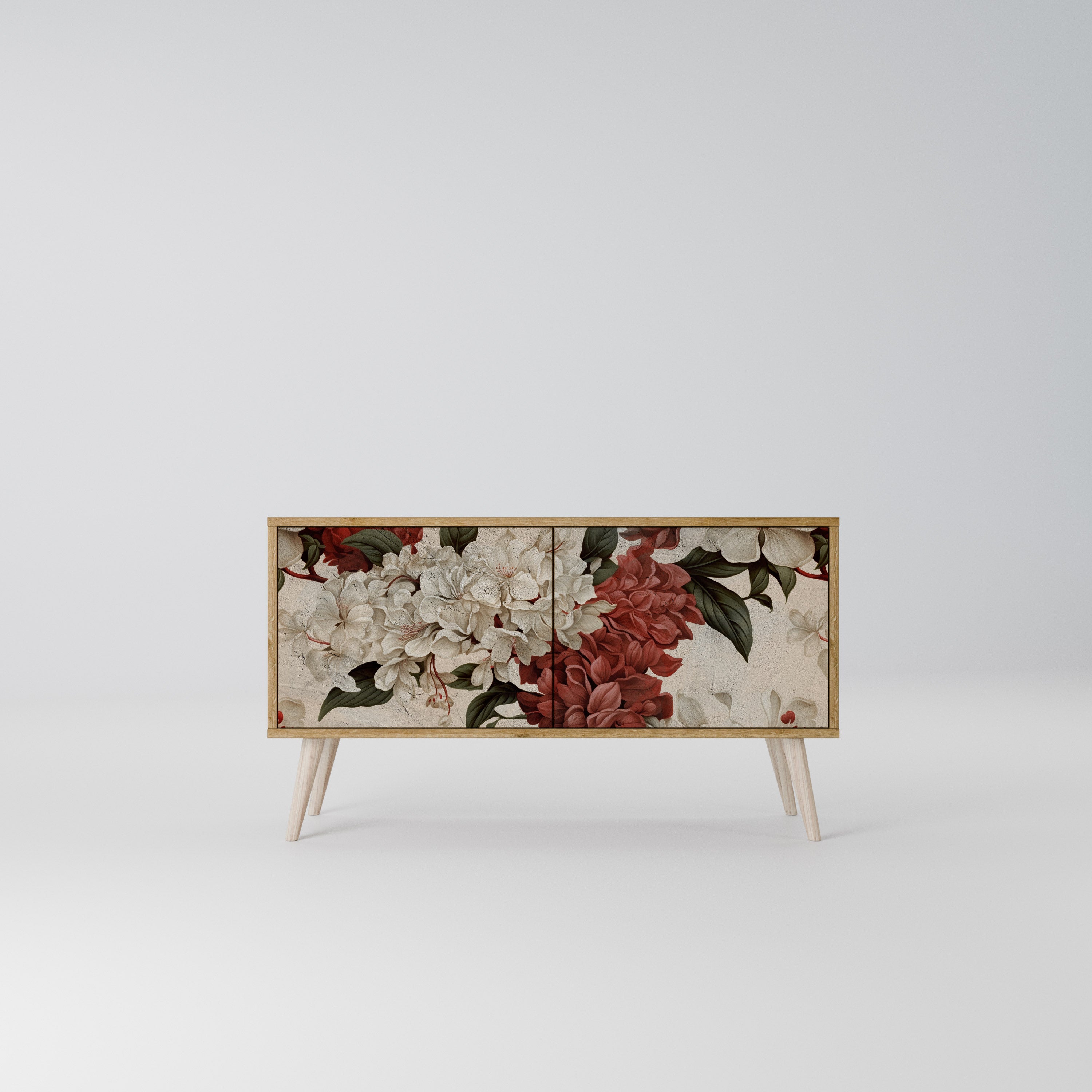 EPHEMERAL DAYS Kompakt TV-bänk med 2 dörrar