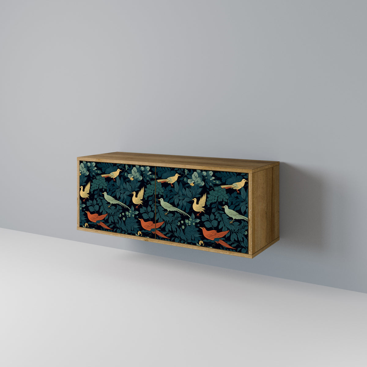 FOWL ORNAMENT Kompakt TV-bänk med 2 dörrar