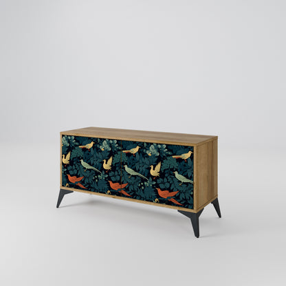 FOWL ORNAMENT Kompakt TV-bänk med 2 dörrar