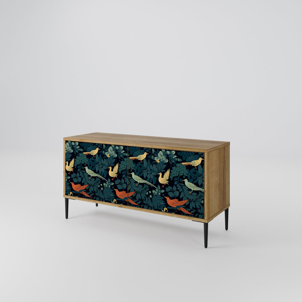 FOWL ORNAMENT Kompakt TV-bänk med 2 dörrar