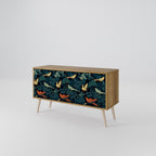 FOWL ORNAMENT Kompakt TV-bänk med 2 dörrar