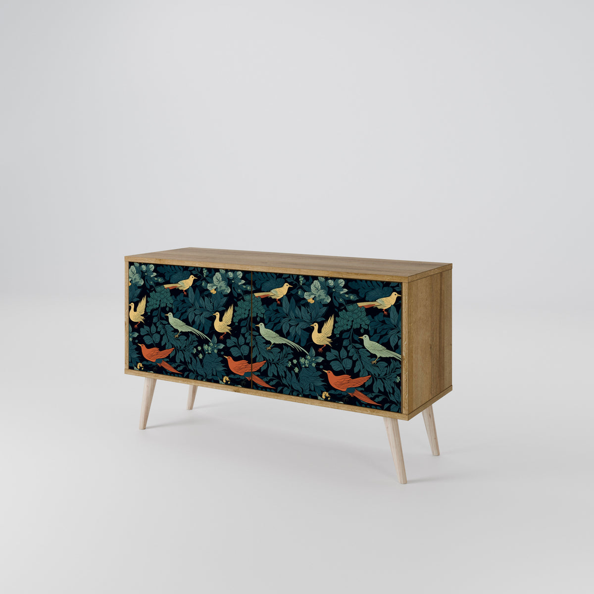 FOWL ORNAMENT Kompakt TV-bänk med 2 dörrar