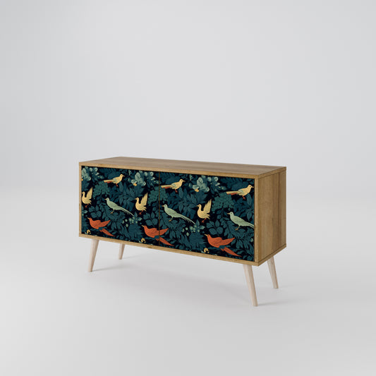 FOWL ORNAMENT Kompakt TV-bänk med 2 dörrar