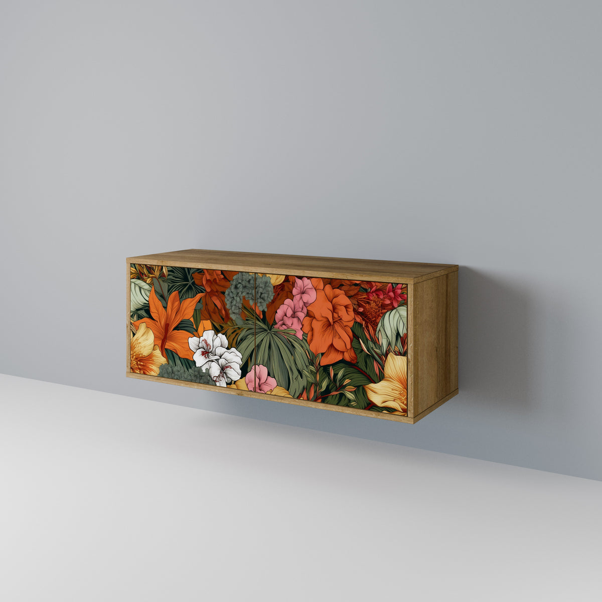 RADIANT FLORA Kompakt TV-bänk med 2 dörrar