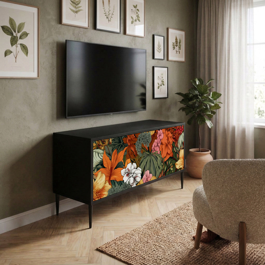 RADIANT FLORA Compact 2-Door TV Cabinet