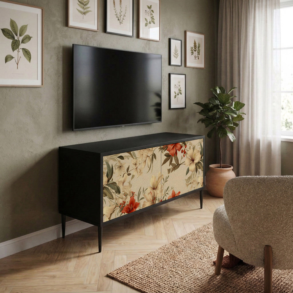 BLOOMING HARMONY Compact 2-Door TV Cabinet