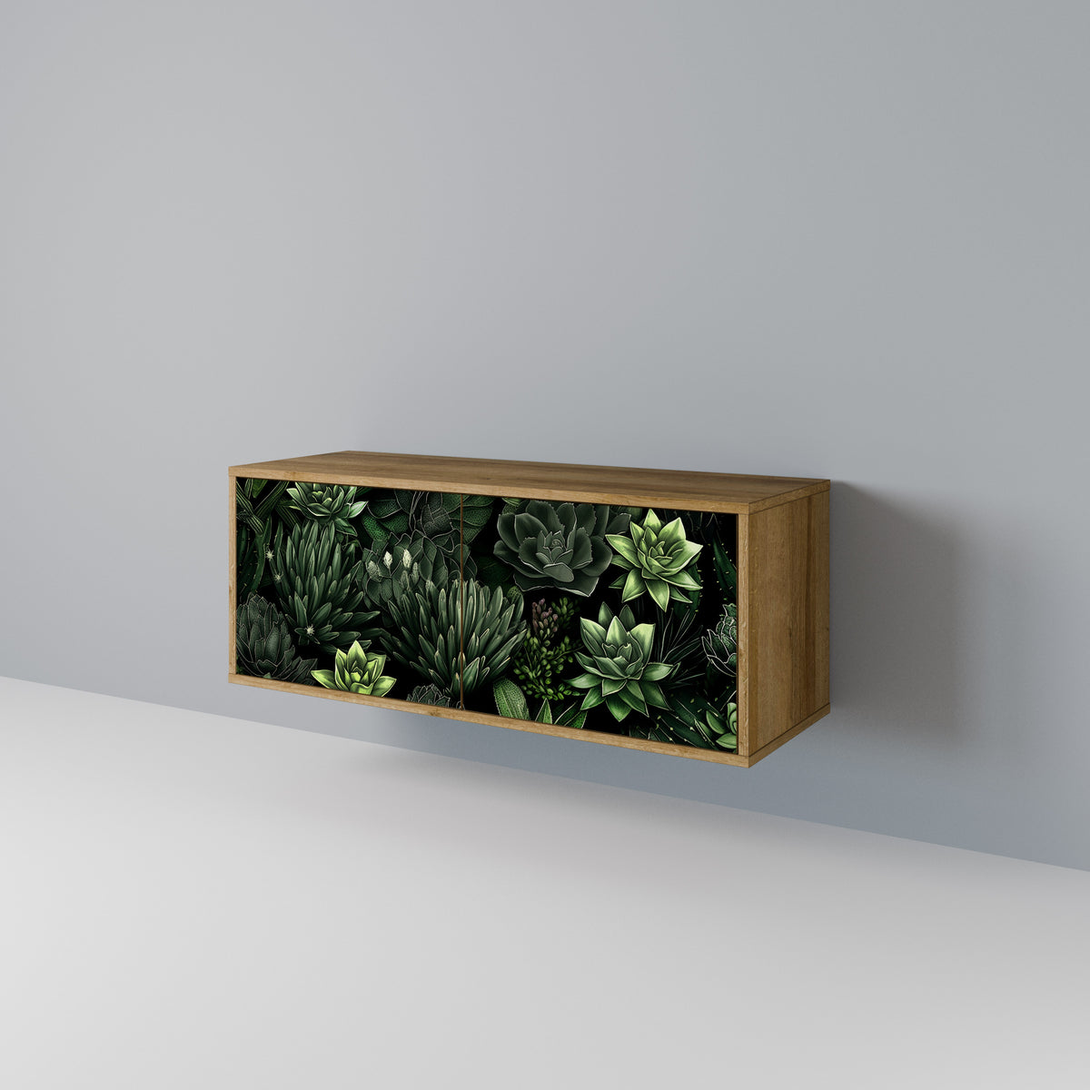 SUCCULENT JUNGLE Kompakt TV-bänk med 2 dörrar