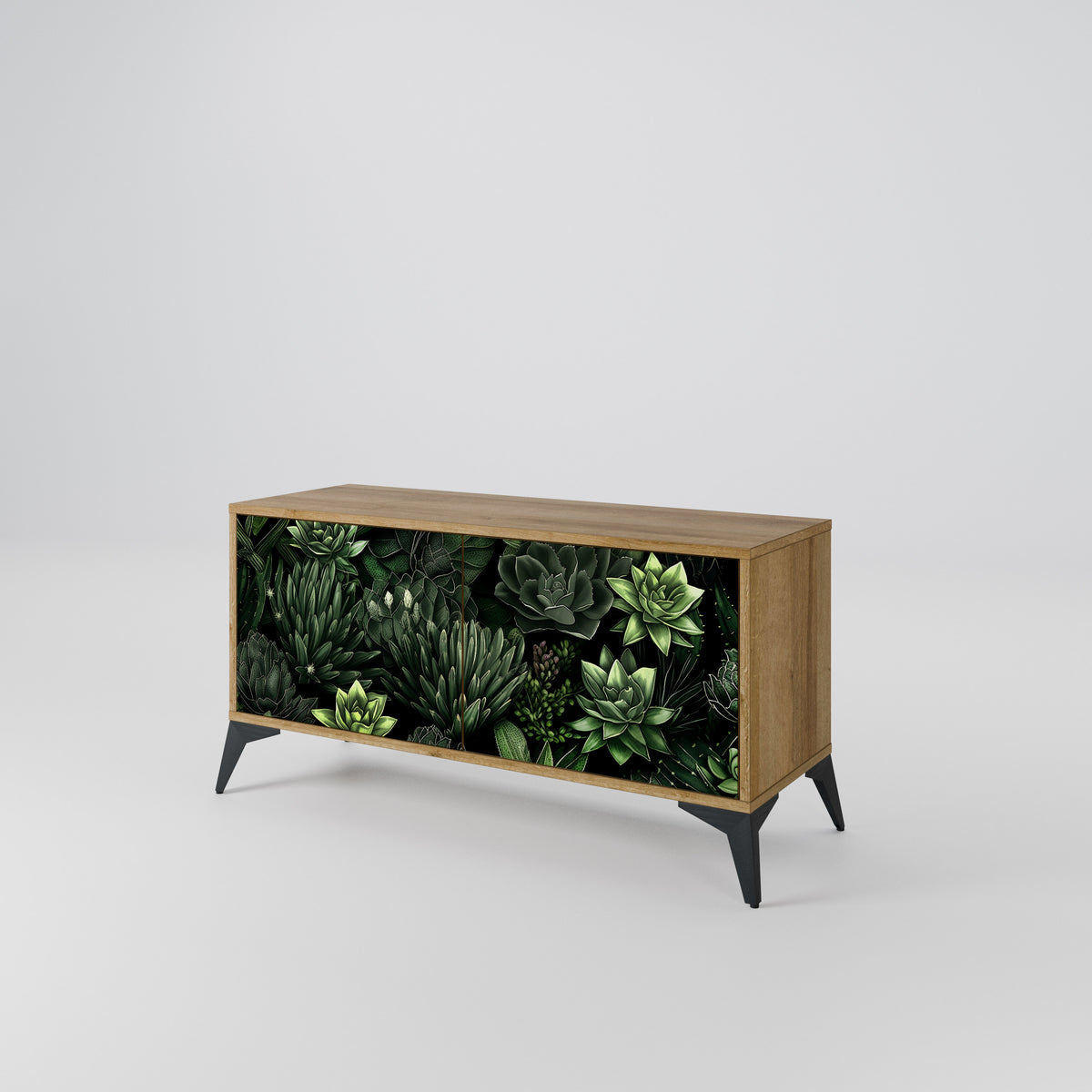 SUCCULENT JUNGLE Kompakt TV-bänk med 2 dörrar