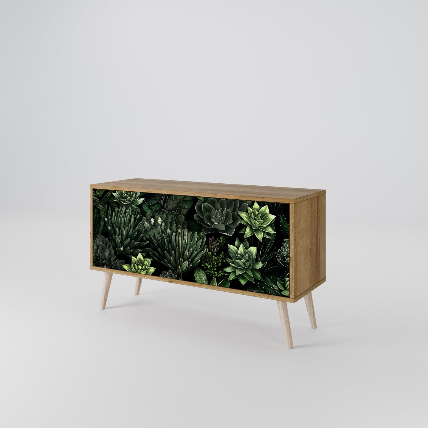 SUCCULENT JUNGLE Kompakt TV-bänk med 2 dörrar