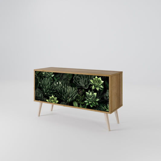 SUCCULENT JUNGLE Kompakt TV-bänk med 2 dörrar
