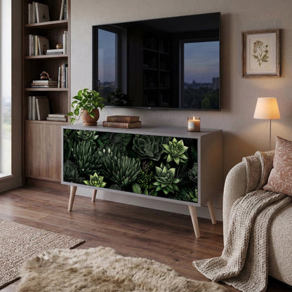 SUCCULENT JUNGLE Kompakt TV-bänk med 2 dörrar