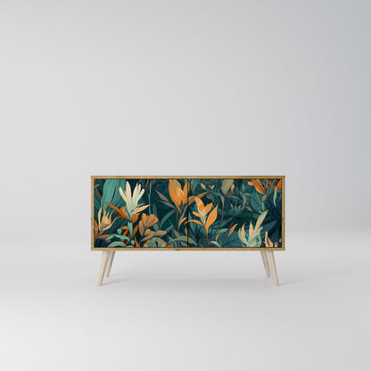 FLORAL SERENITY Kompakt TV-bänk med 2 dörrar