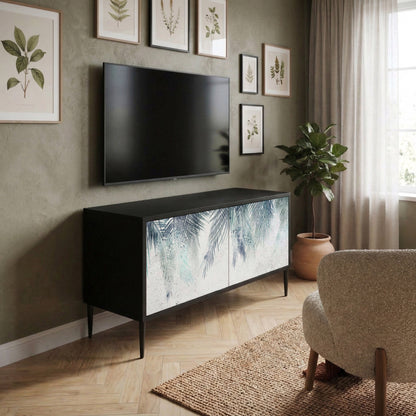 PALM VEIL Kompakt TV-bänk med 2 dörrar