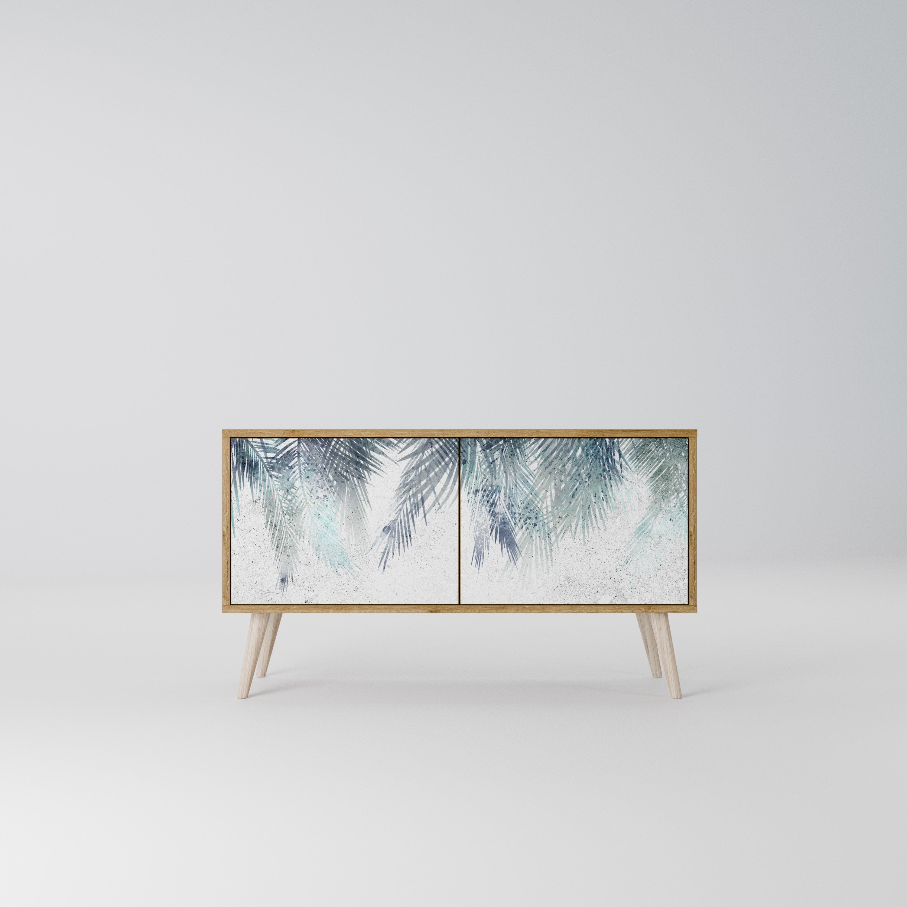 PALM VEIL Kompakt TV-bänk med 2 dörrar