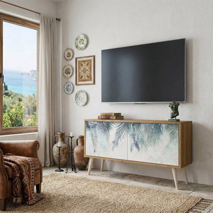 PALM VEIL Kompakt TV-bänk med 2 dörrar