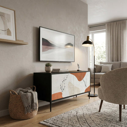 TRANQUIL TWIG Kompakt TV-bänk med 2 dörrar