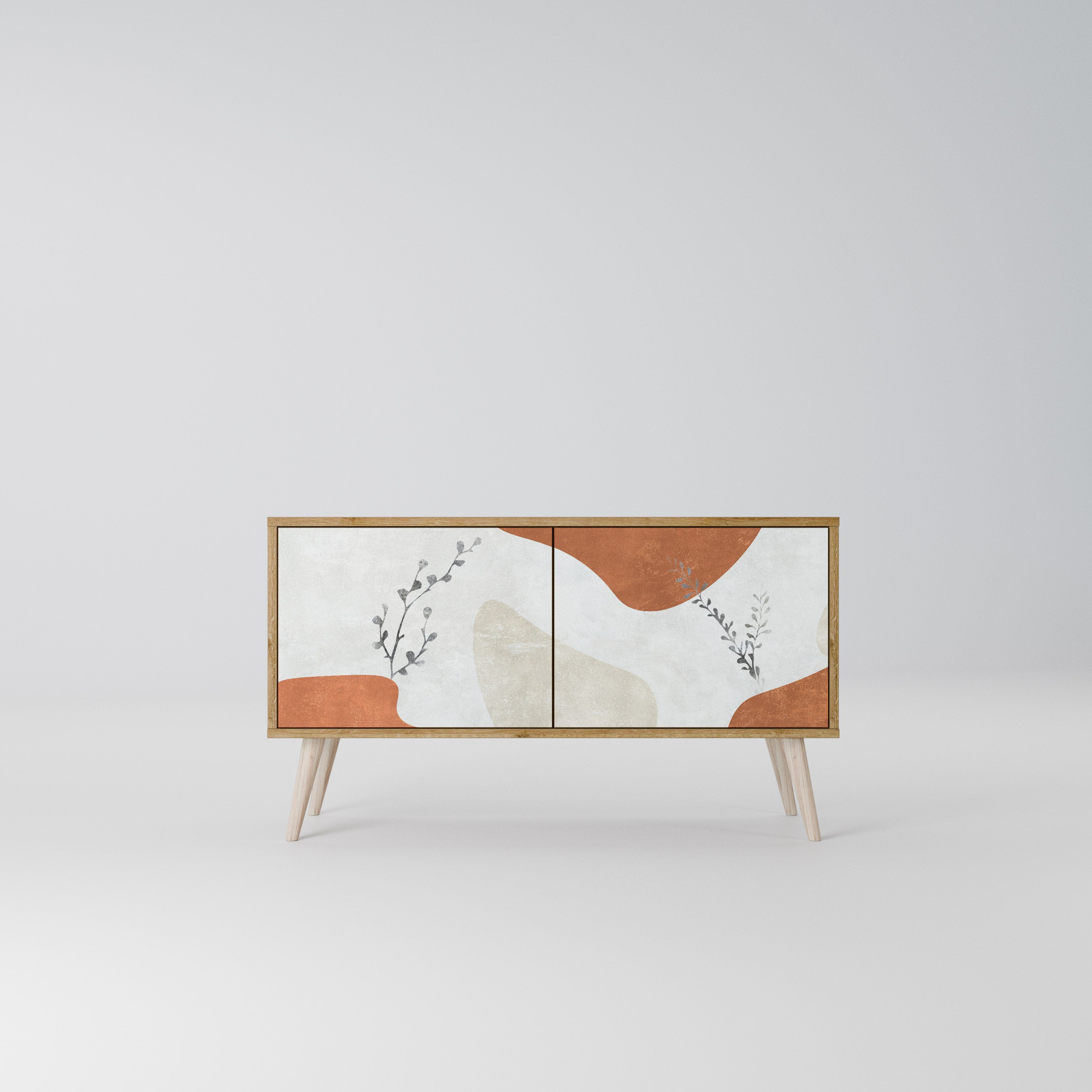 TRANQUIL TWIG Kompakt TV-bänk med 2 dörrar