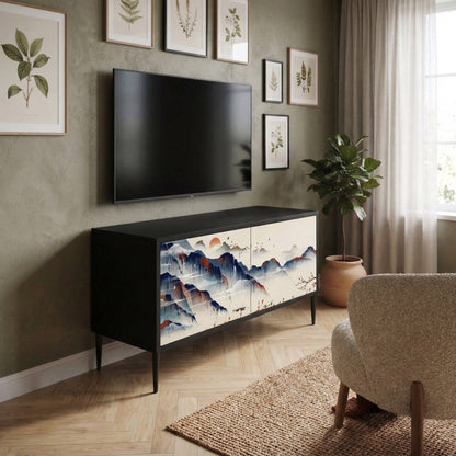 JAPANESE LANDSCAPE Kompakt TV-bänk med 2 dörrar