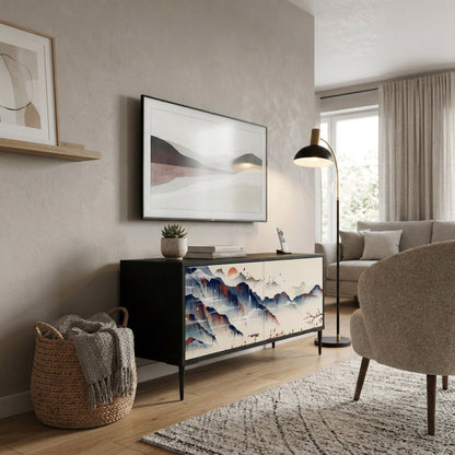 JAPANESE LANDSCAPE Kompakt TV-bänk med 2 dörrar