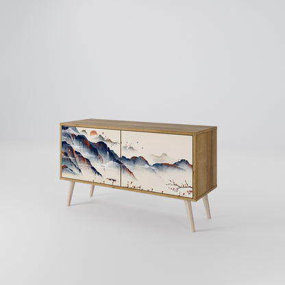 JAPANESE LANDSCAPE Kompakt TV-bänk med 2 dörrar