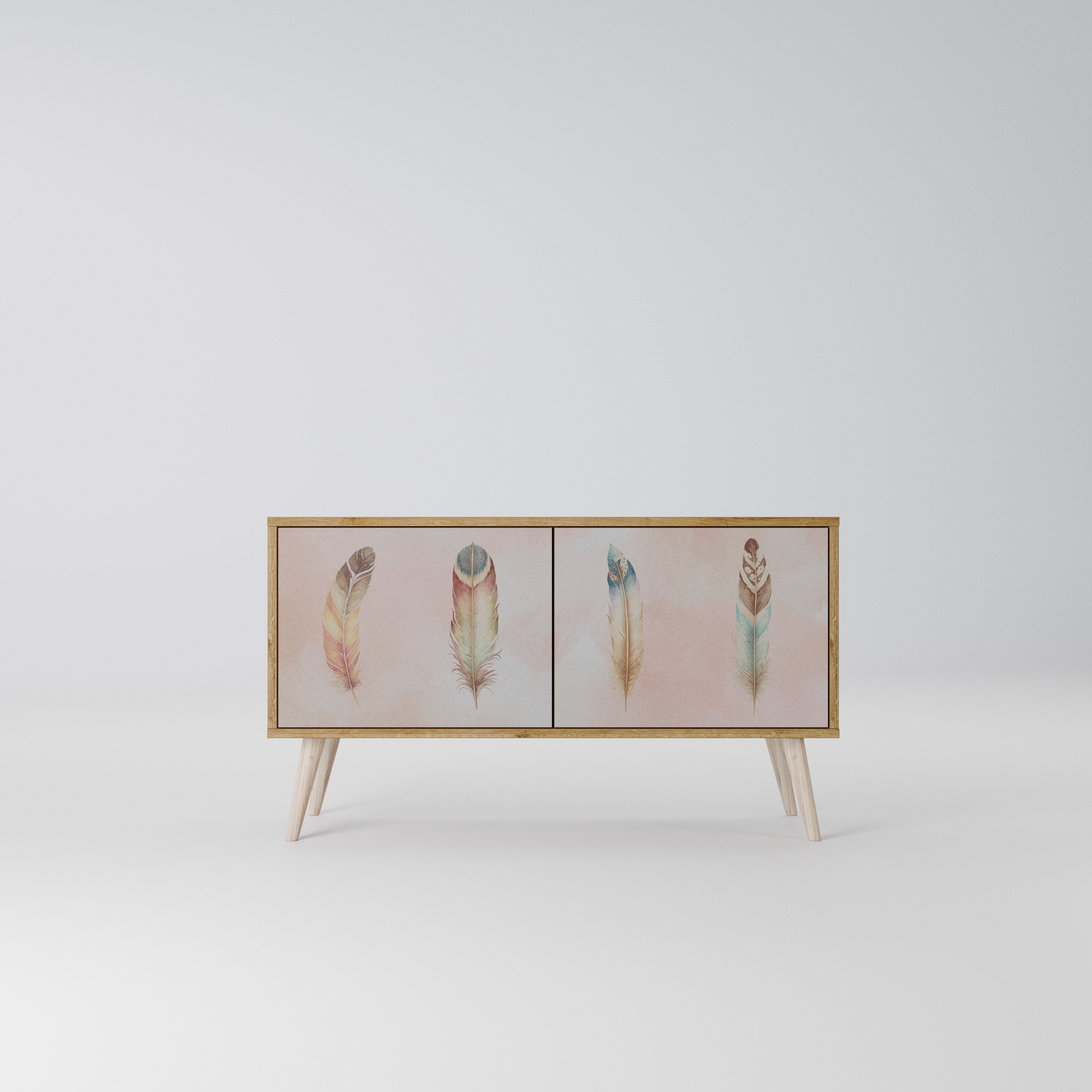 THE DELIQUESCE Kompakt TV-bänk med 2 dörrar