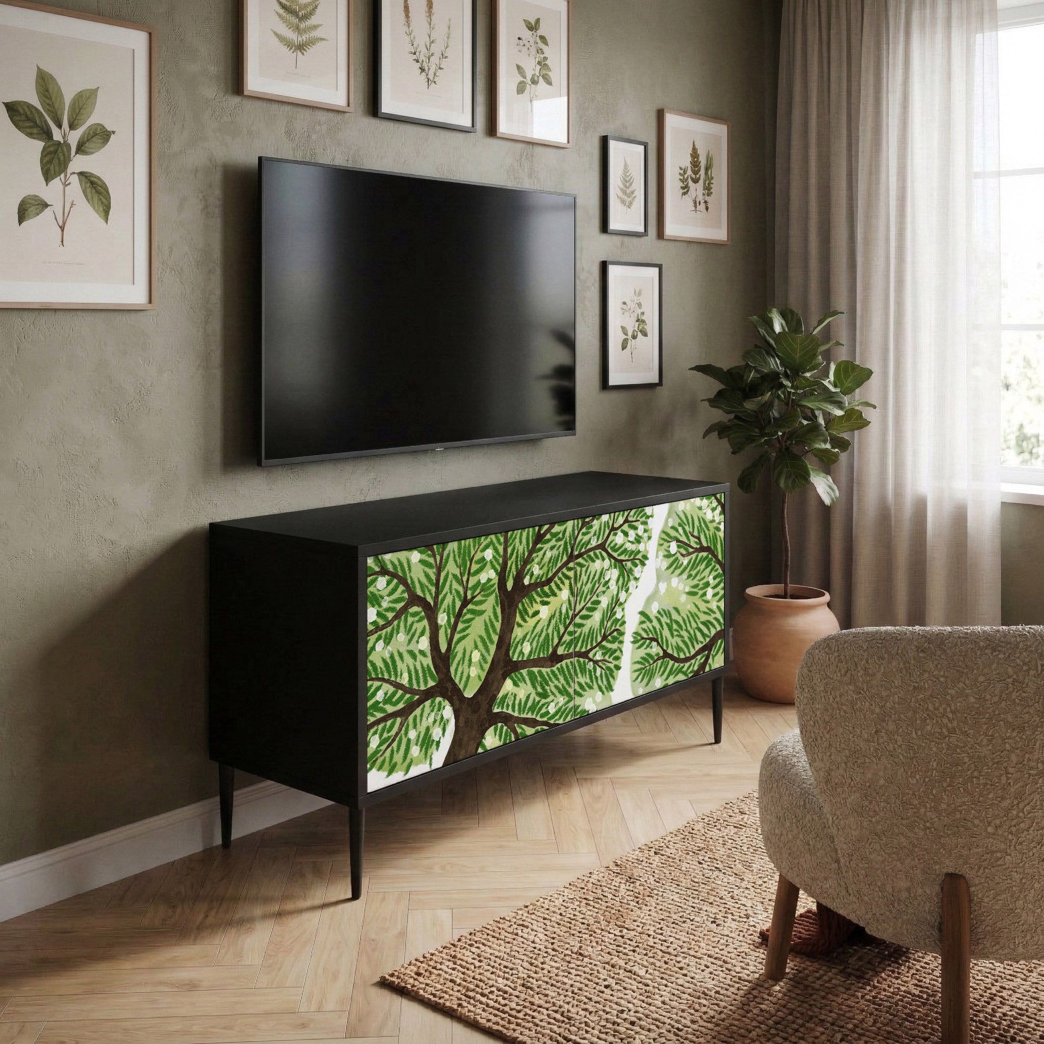 WILDERNESS DASH Kompakt TV-bänk med 2 dörrar