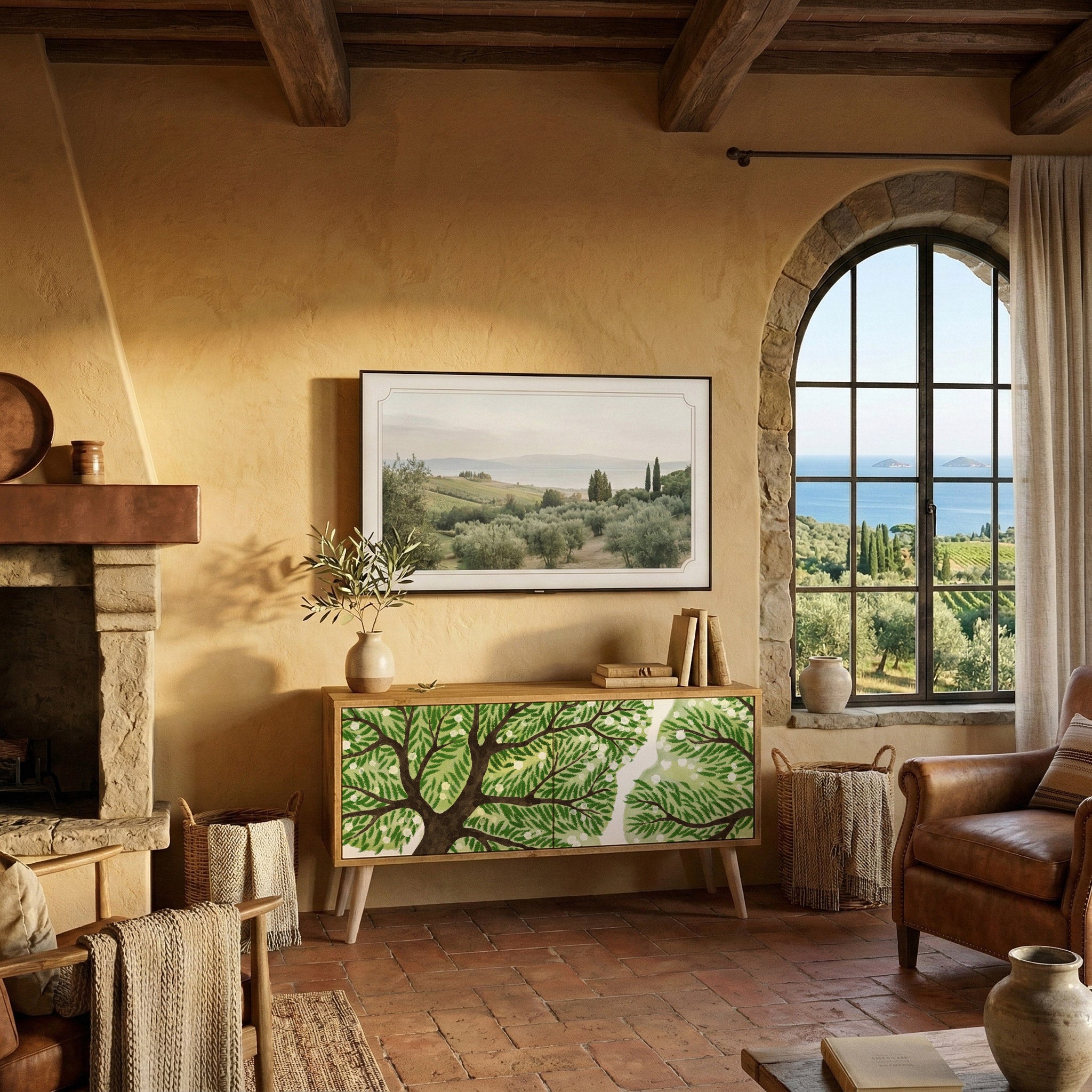 WILDERNESS DASH Kompakt TV-bänk med 2 dörrar