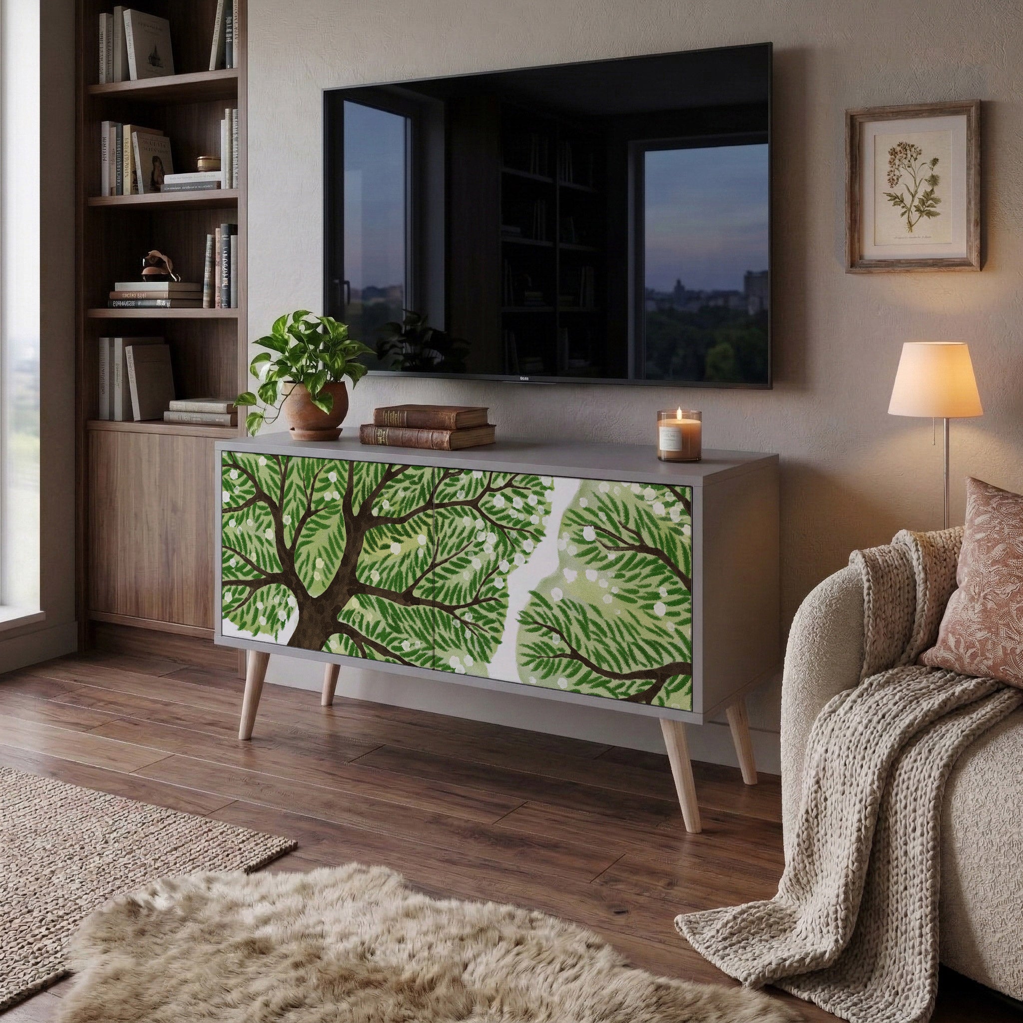 WILDERNESS DASH Kompakt TV-bänk med 2 dörrar