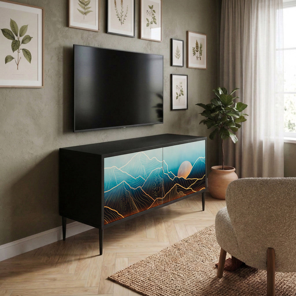 LUNAR SECRETS Kompakt TV-bänk med 2 dörrar