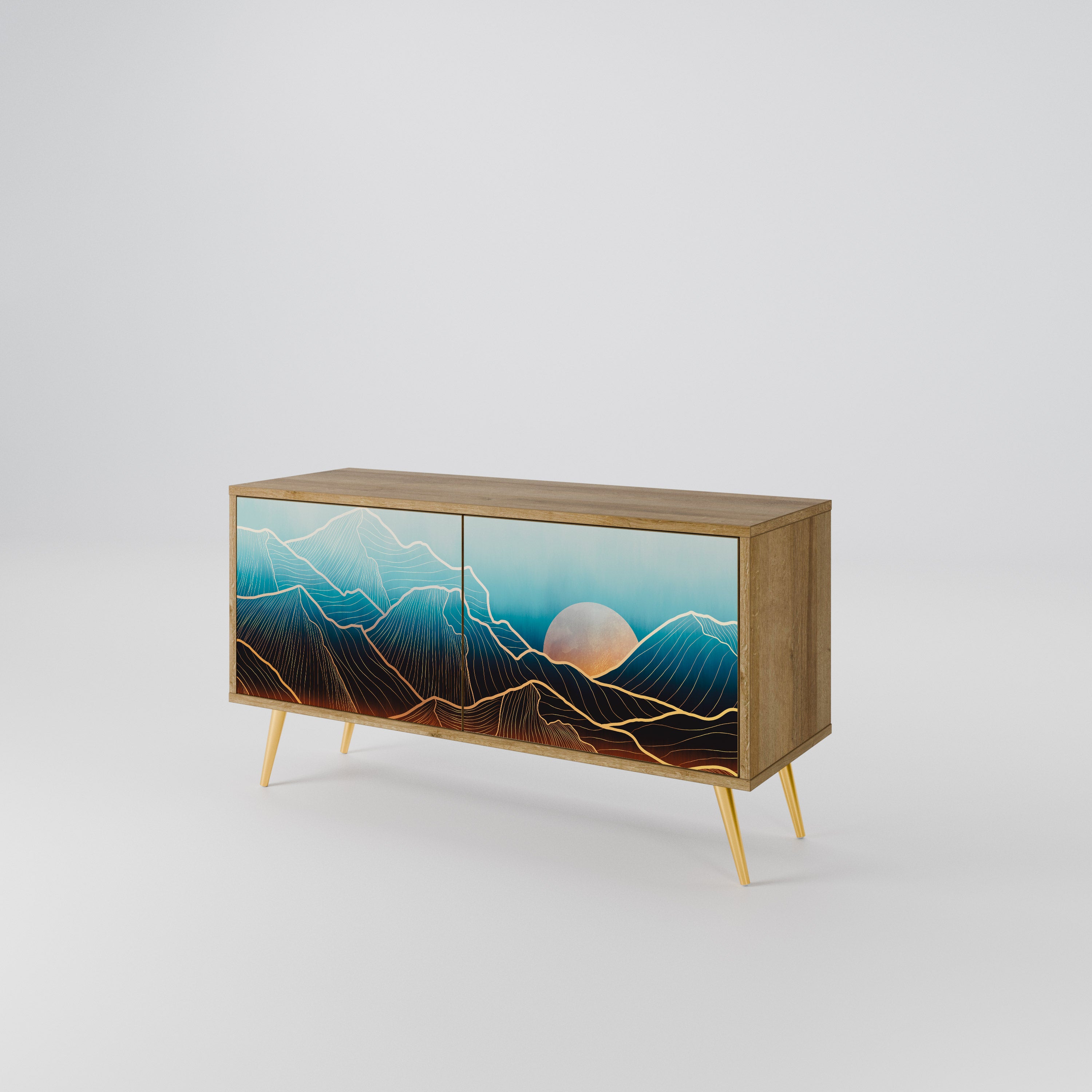 LUNAR SECRETS Compact 2-Door TV Cabinet