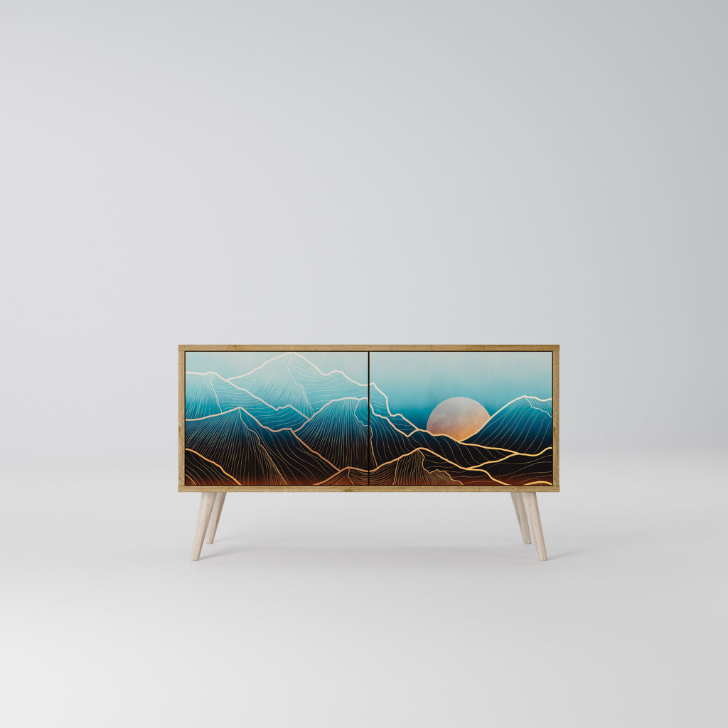 LUNAR SECRETS Kompakt TV-bänk med 2 dörrar