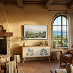 GREEN LEAFY STAMPS Compact 2-Door TV Cabinet