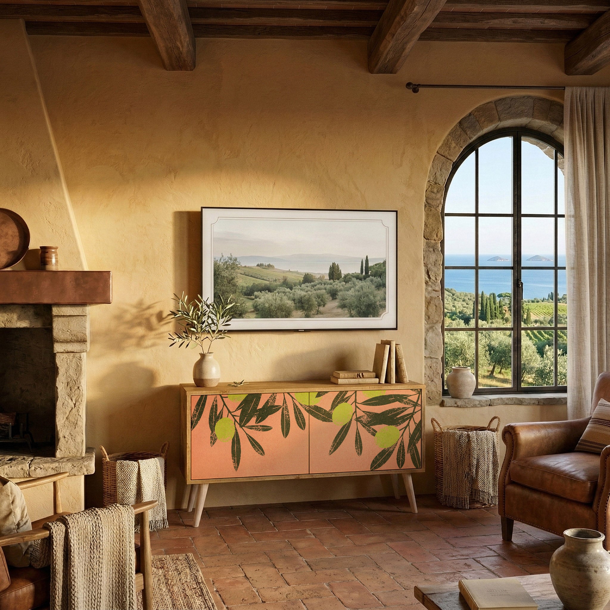 JUICY OLIVES Compact 2-Door TV Cabinet