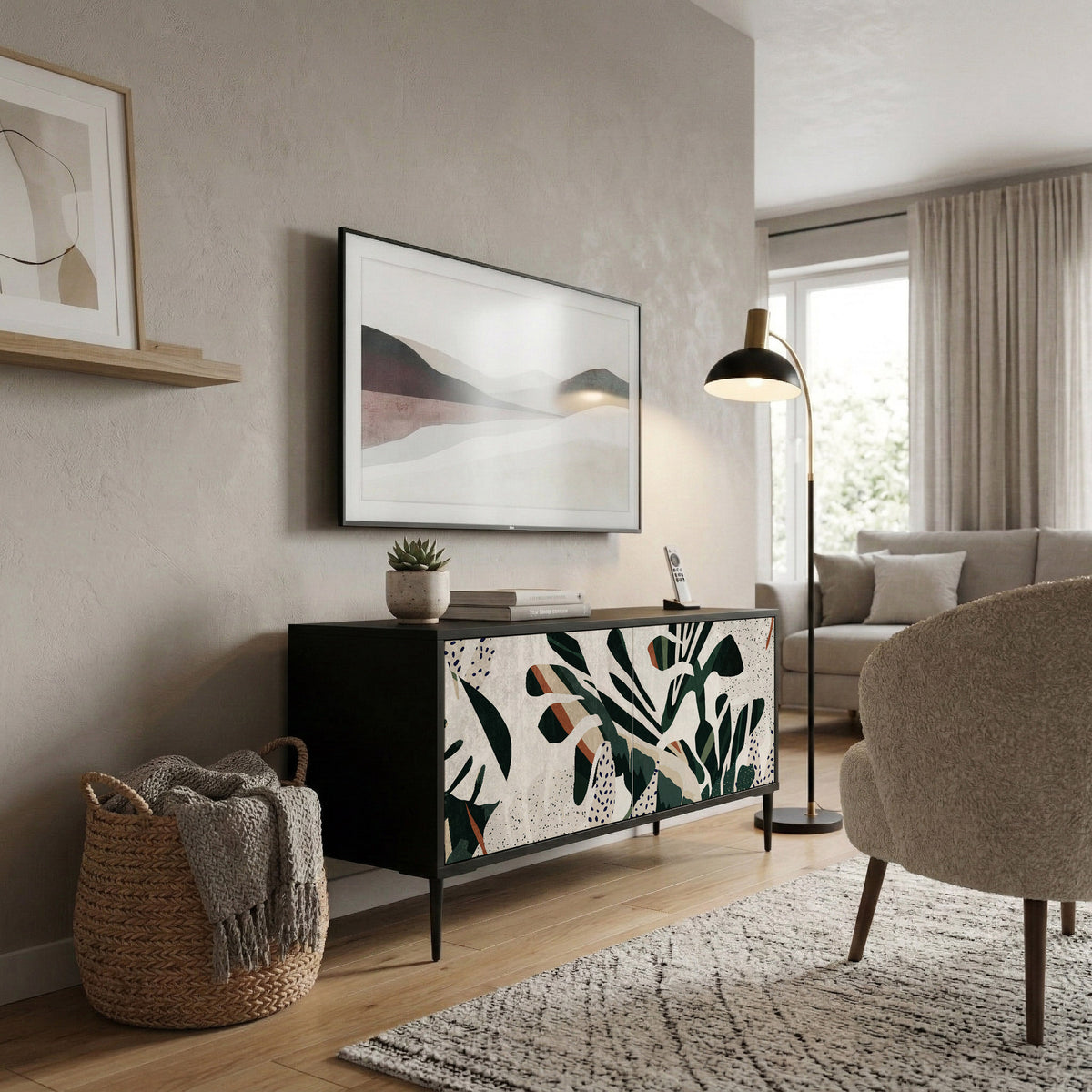 VERDURE FORMATION Kompakt TV-bänk med 2 dörrar