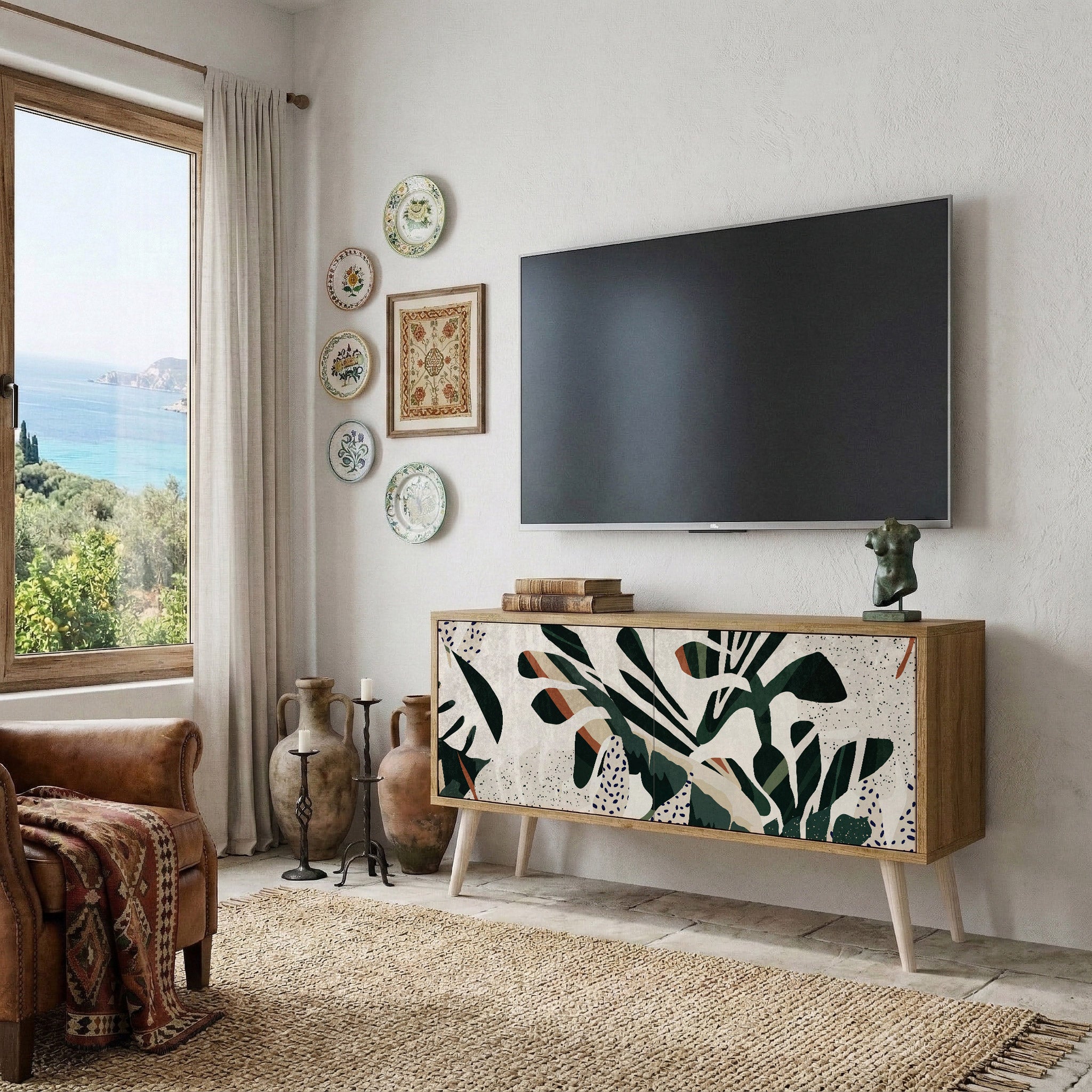 VERDURE FORMATION Kompakt TV-bänk med 2 dörrar