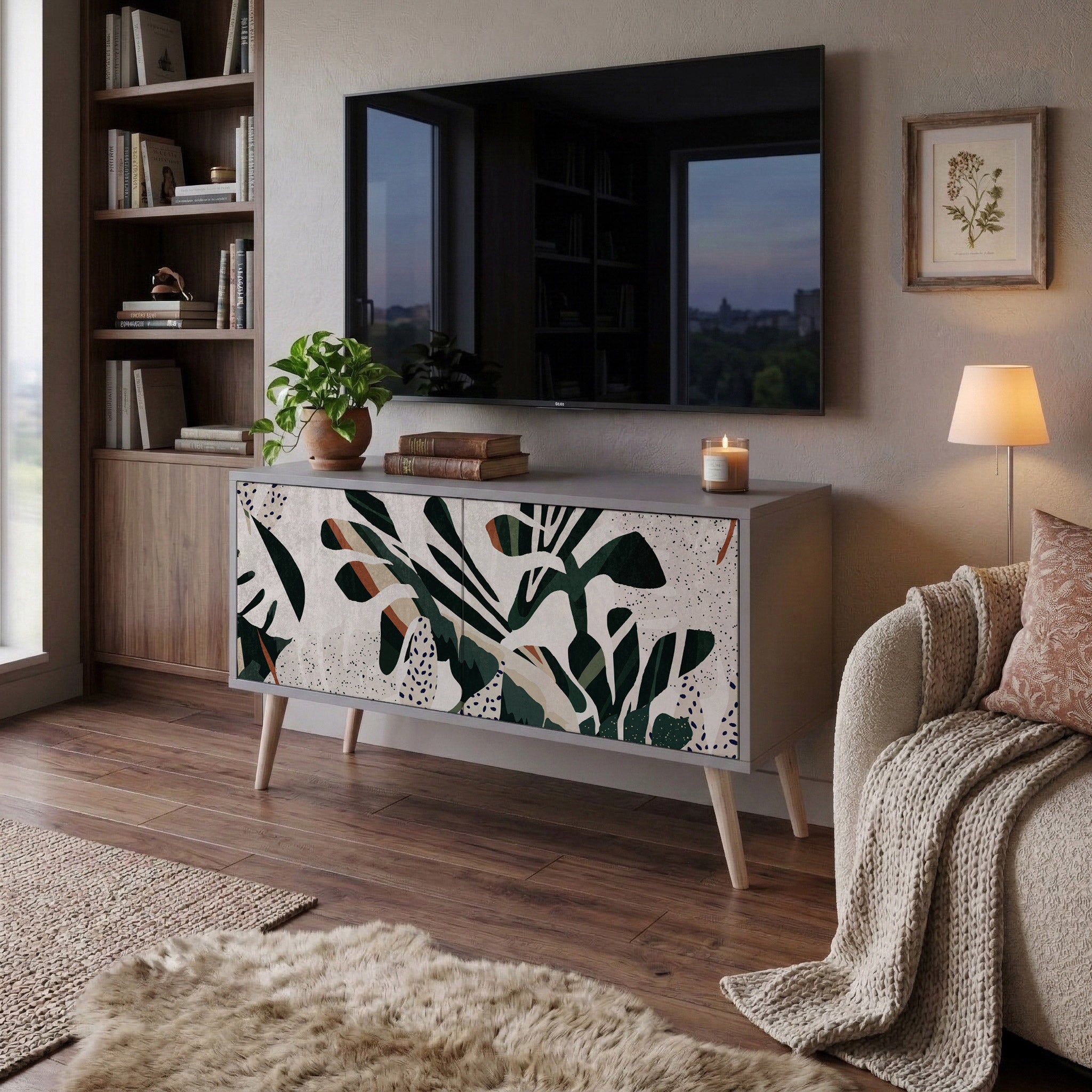 VERDURE FORMATION Kompakt TV-bänk med 2 dörrar