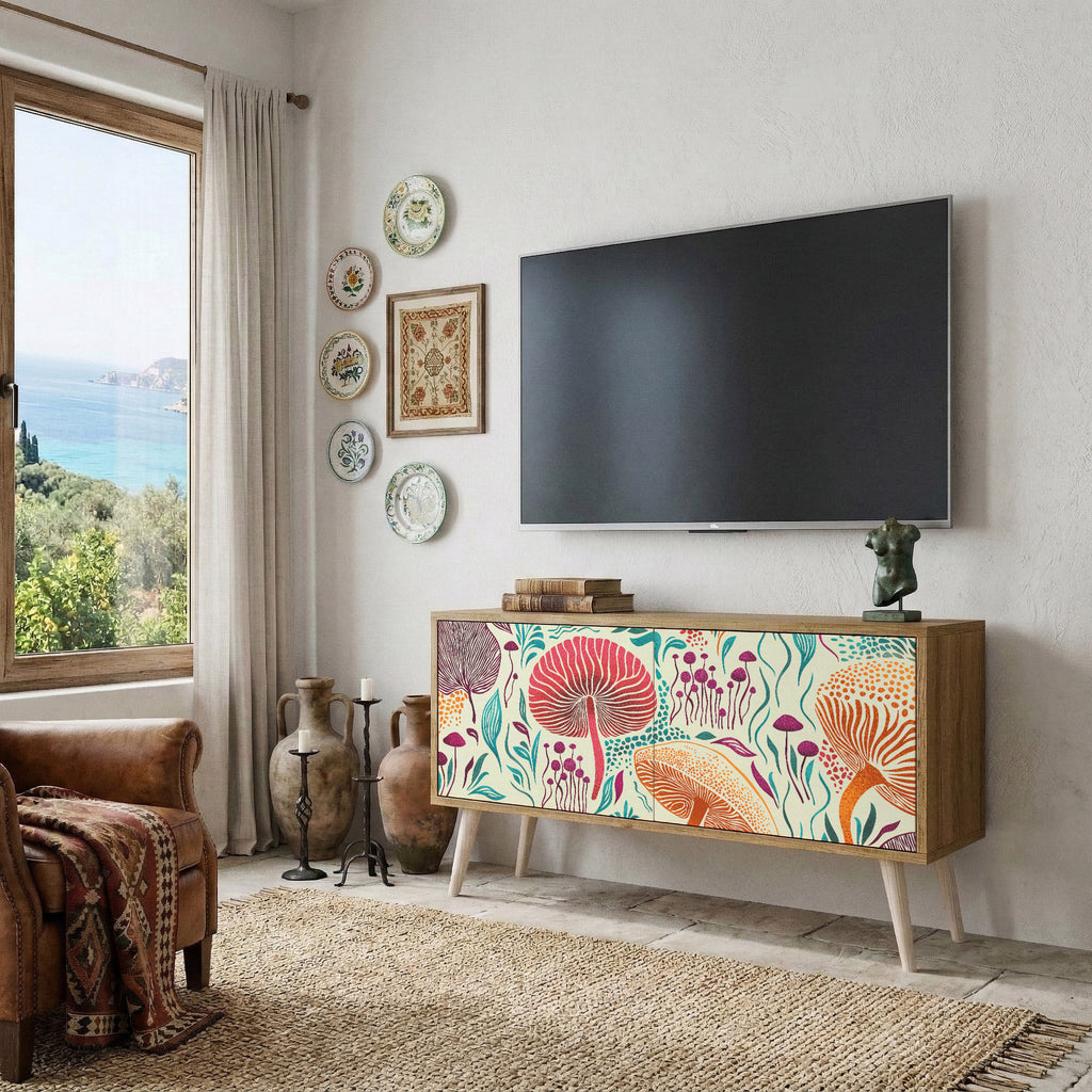 FUNGUS FANTASY Kompakt TV-bänk med 2 dörrar