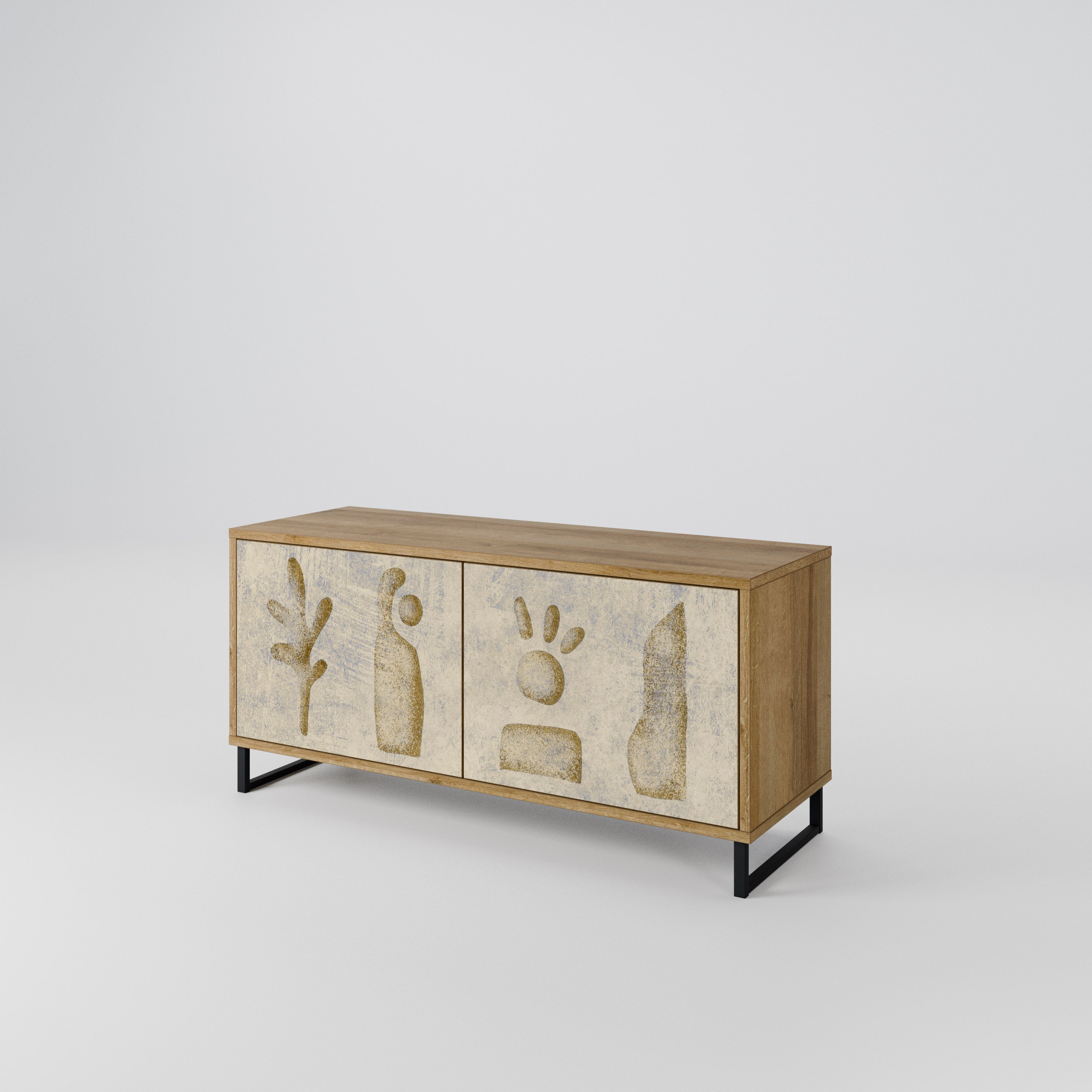 SAND SCULPTURES Compact 2-Door TV Cabinet