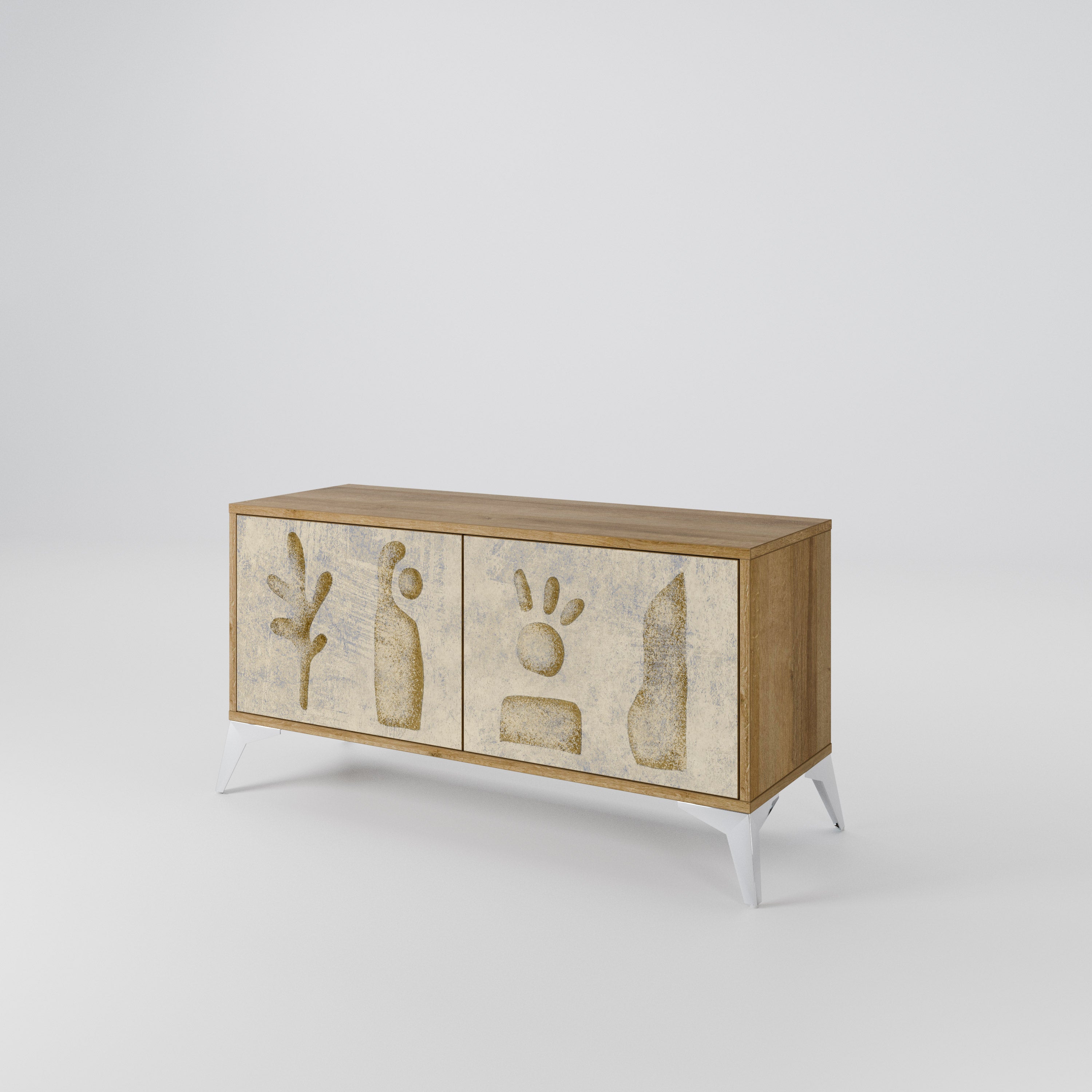 SAND SCULPTURES Compact 2-Door TV Cabinet
