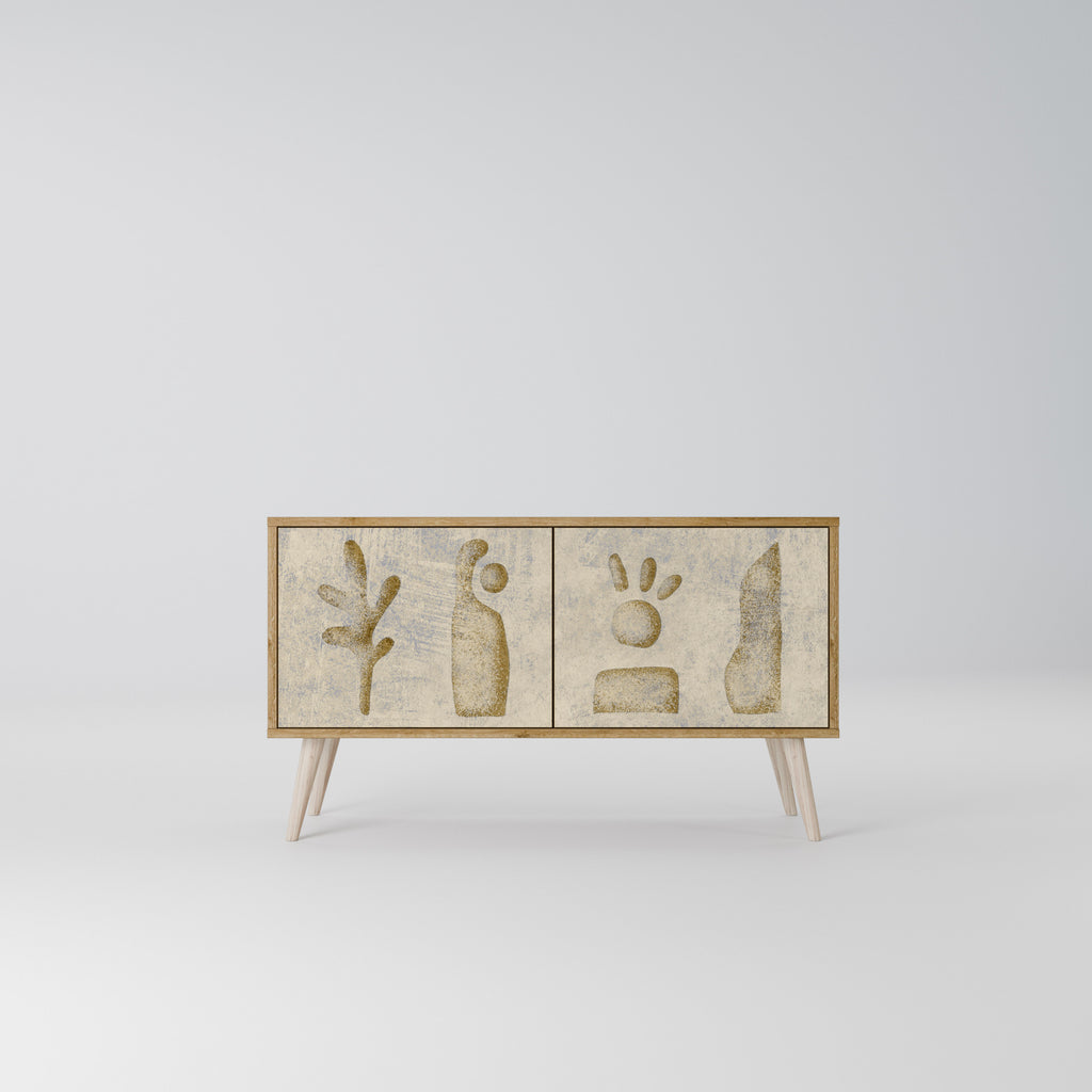 SAND SCULPTURES Kompakt TV-bänk med 2 dörrar