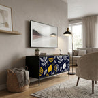 CITRUS BLACK AND WHITE Compact 2-Door TV Cabinet