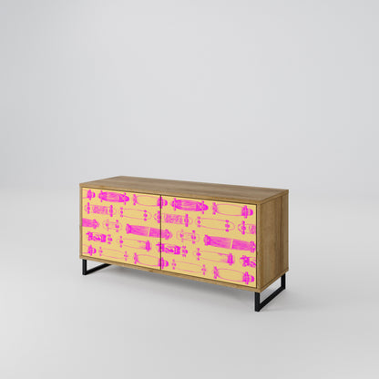 SKATEBOARD ARTISTRY Kompakt TV-bänk med 2 dörrar
