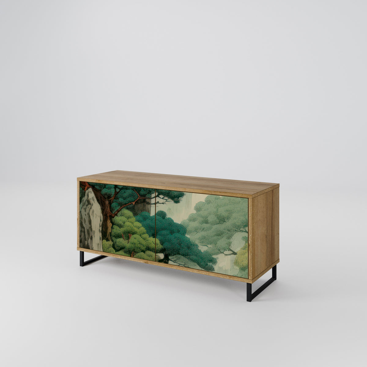 VERDURE ABYSS Kompakt TV-bänk med 2 dörrar