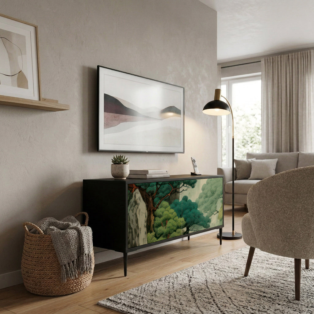 VERDURE ABYSS Kompakt TV-bänk med 2 dörrar