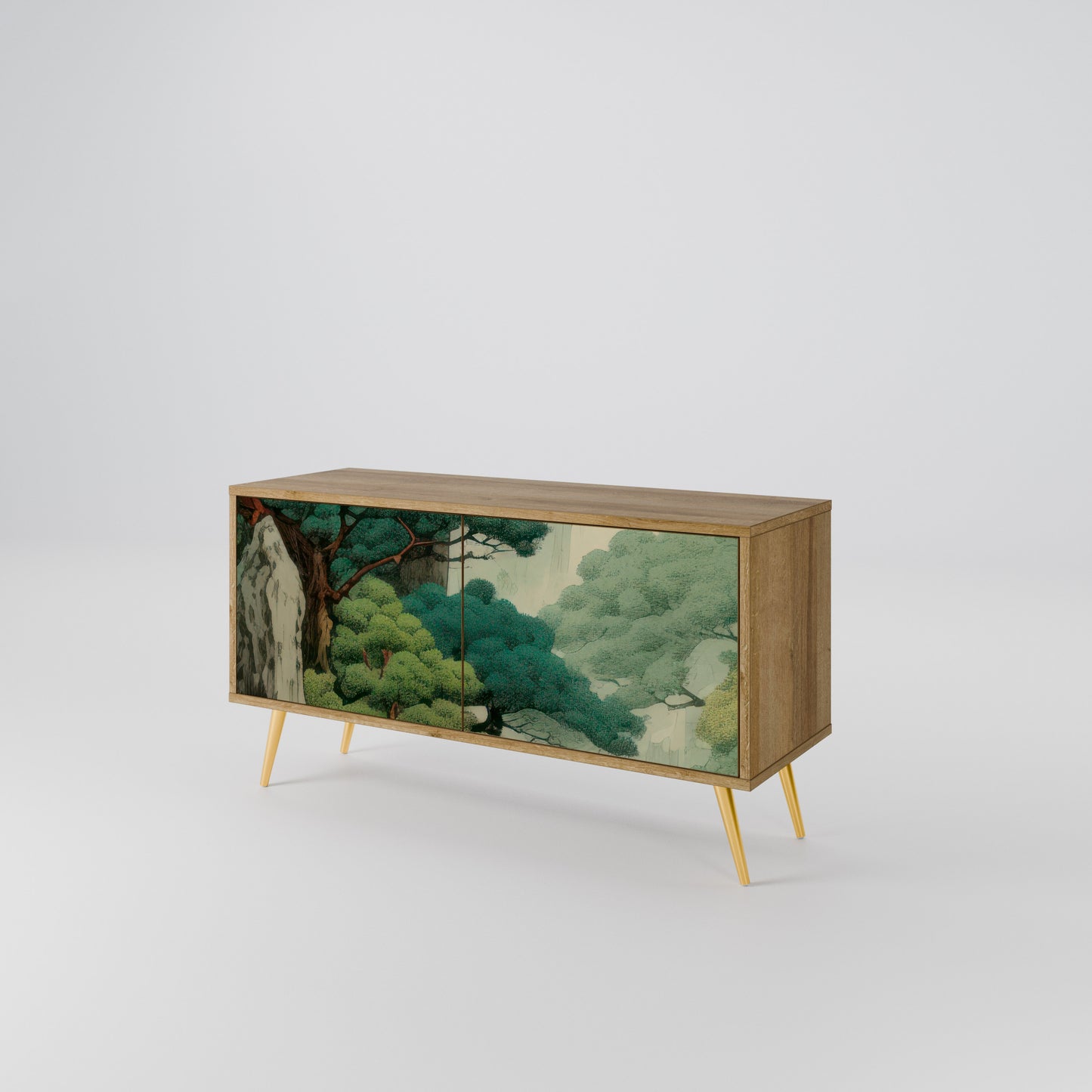 VERDURE ABYSS Kompakt TV-bänk med 2 dörrar