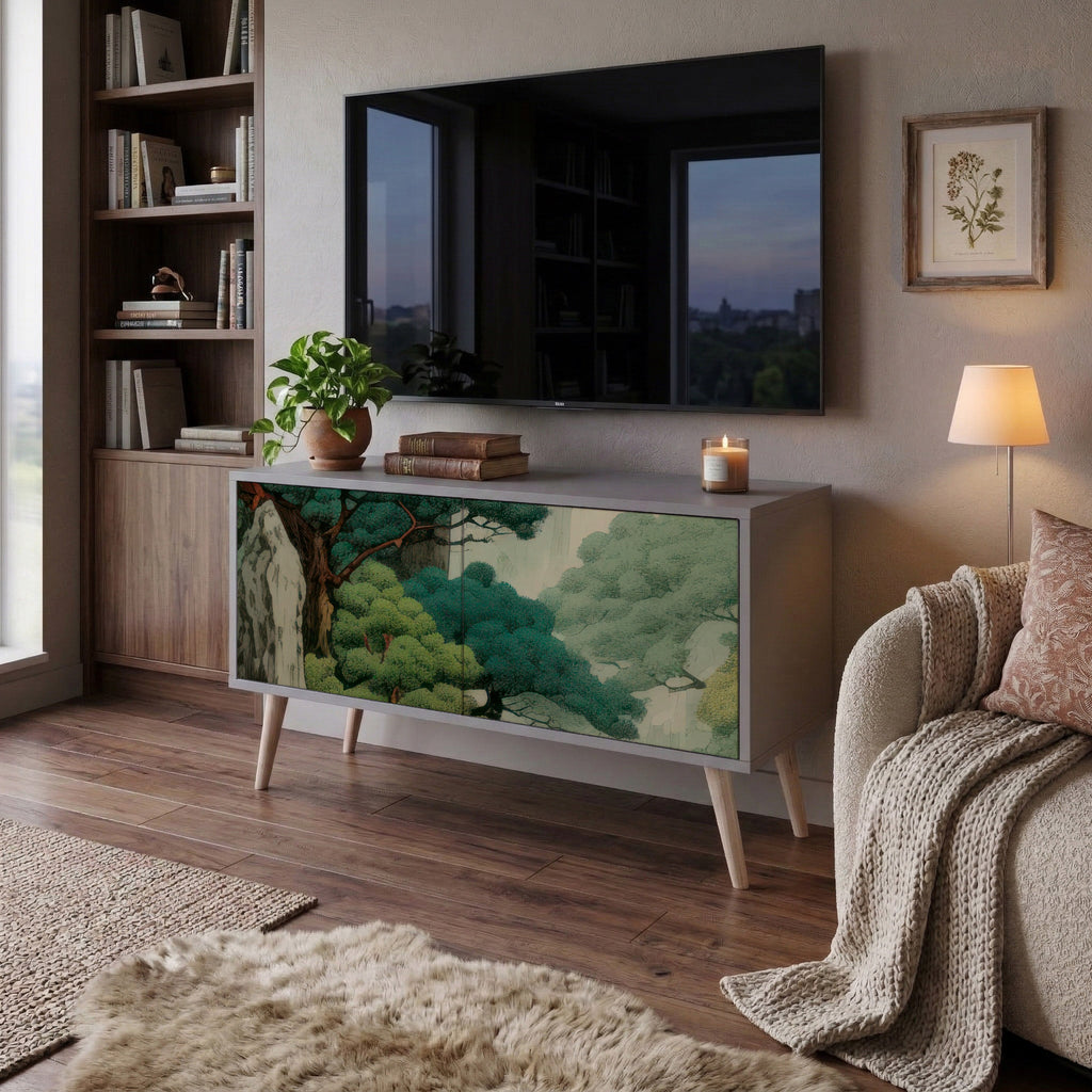 VERDURE ABYSS Kompakt TV-bänk med 2 dörrar