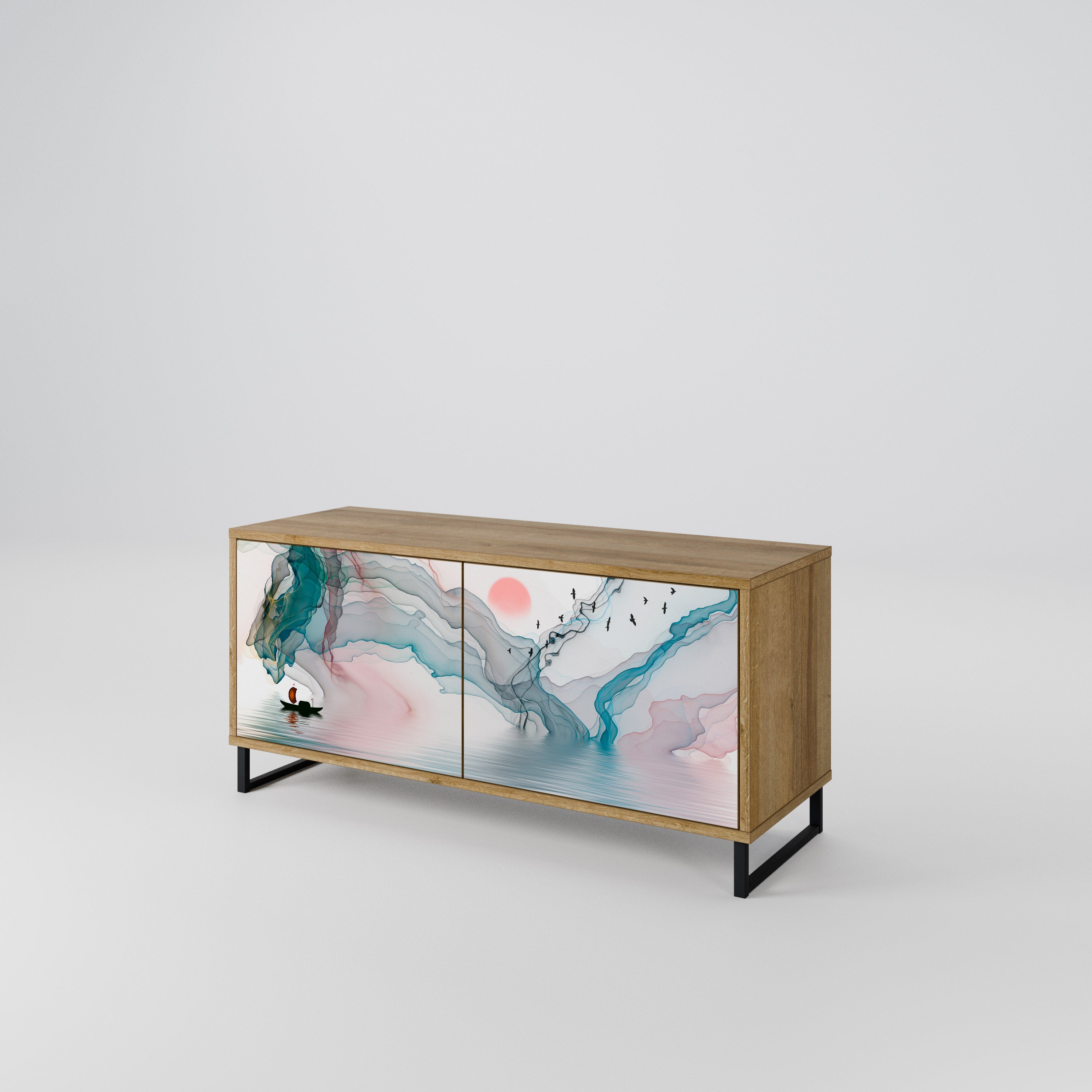 VELVET CROSSING Compact 2-Door TV Cabinet