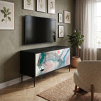 VELVET CROSSING Kompakt TV-bänk med 2 dörrar